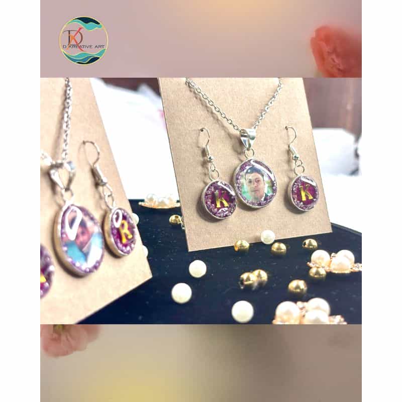 Customized Pendant & Earrings Set