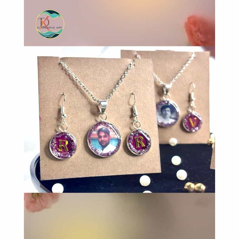 Customized Pendant & Earrings Set