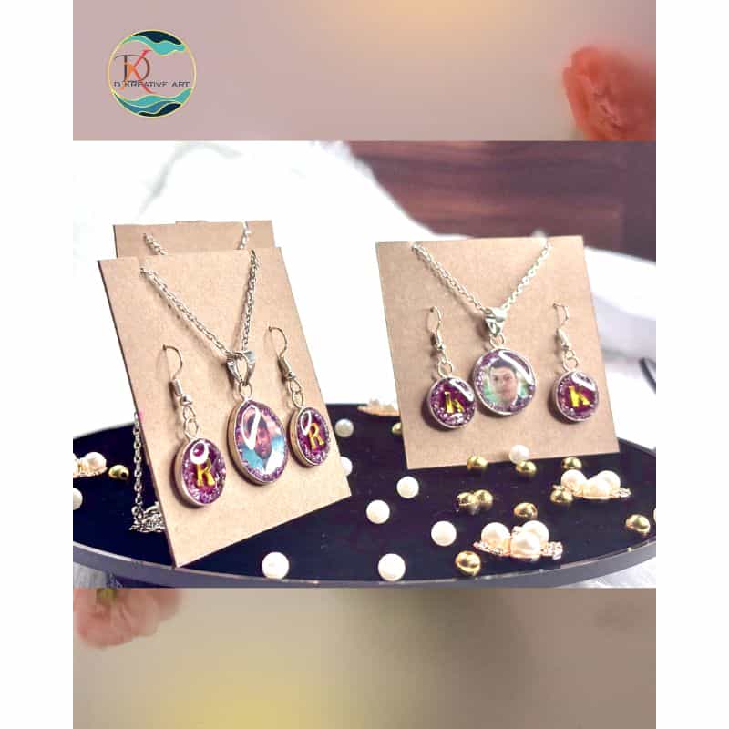 Customized Pendant & Earrings Set
