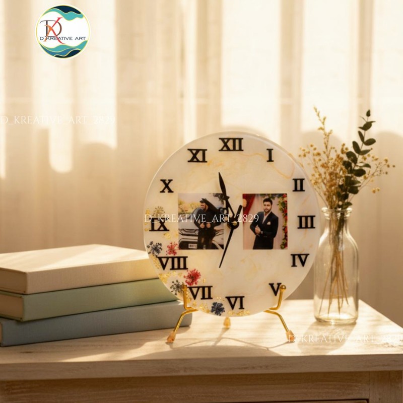 Customized Resin Table Clock