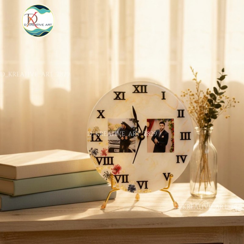 Customized Resin Table Clock