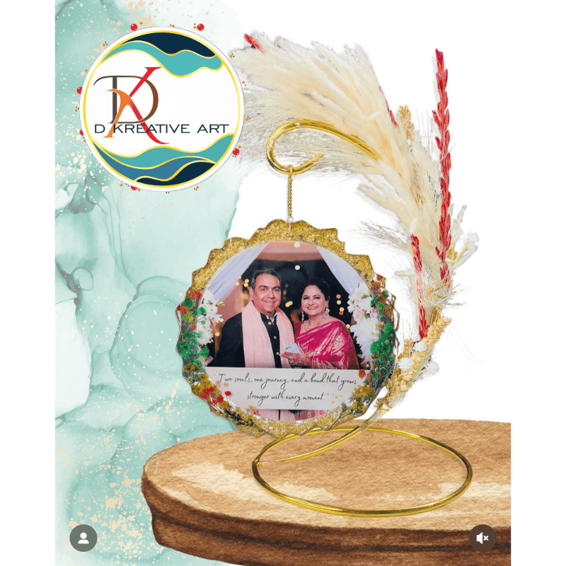 Double-Sided Hanging Resin Photo Frame