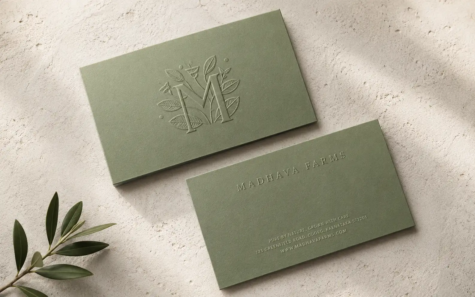 Embossed Business Card