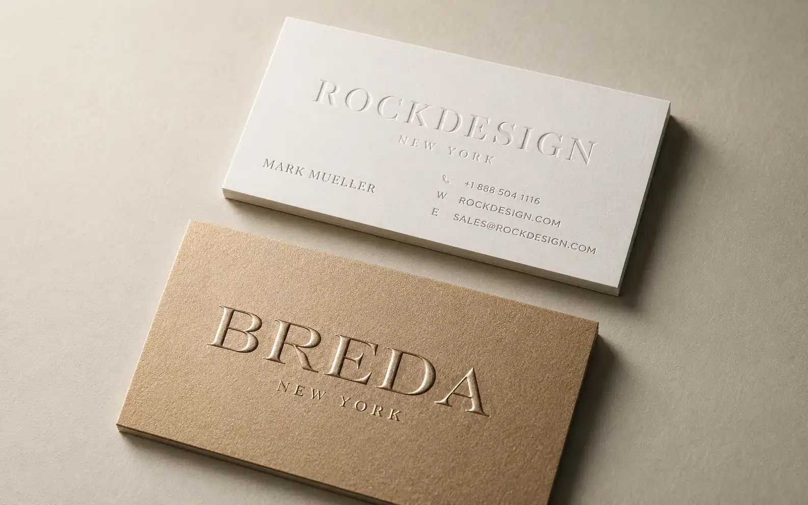 Embossed Business Card