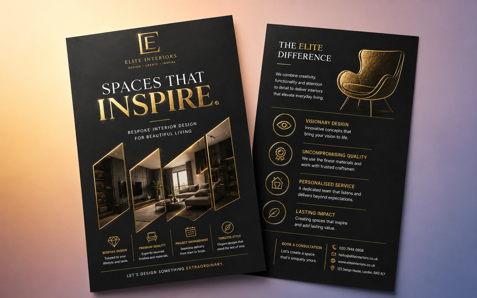 Foiled Leaflets & Flyers