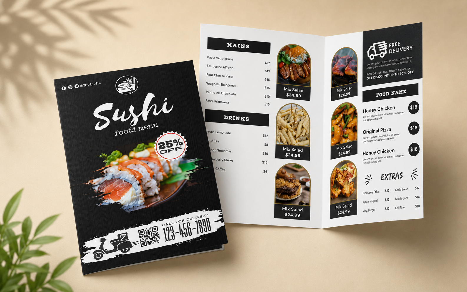 Menu Cards Brochures
