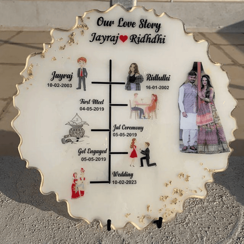 Our Love Story Resin Frame