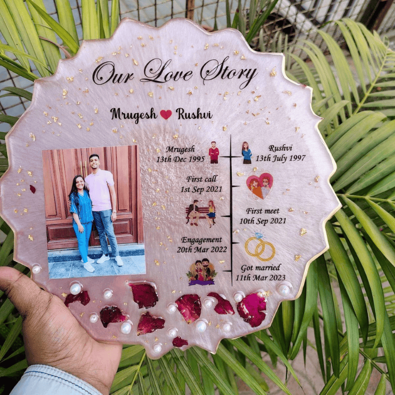 Our Love Story Resin Frame
