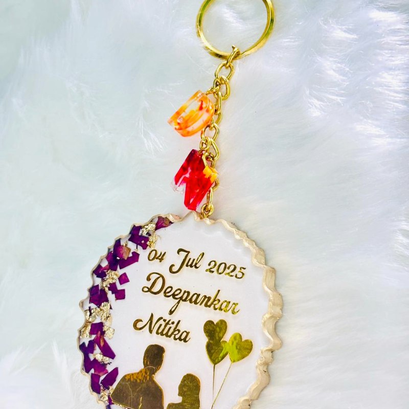 Personalized Couple Resin Keychain