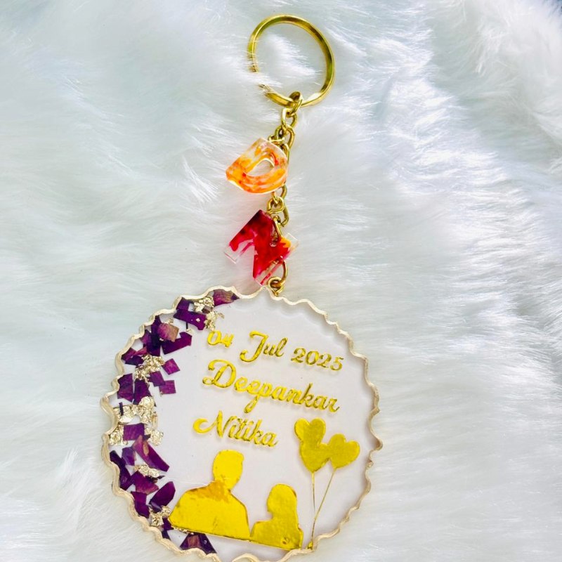 Personalized Couple Resin Keychain