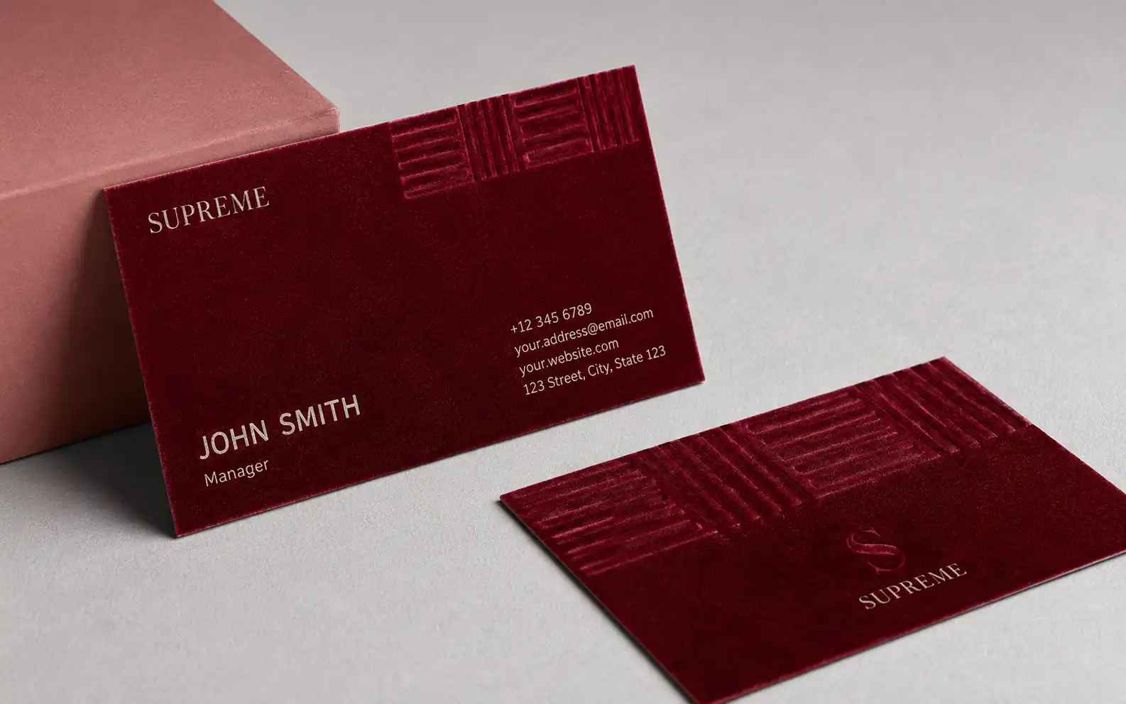 Velvet Laminated Card