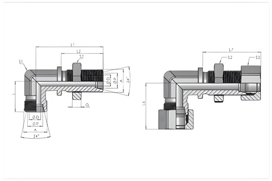 WSV-Bulkhead Elbow 24 Cone end