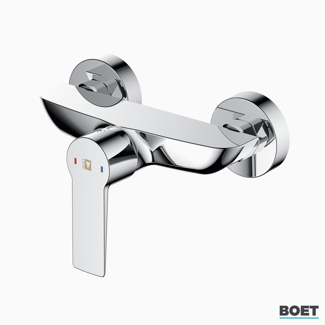 Exterior mixer tap for shower