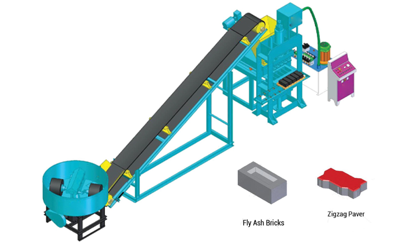 Fully Automatic Fly-Ash Bricks And Blocks Making Machine