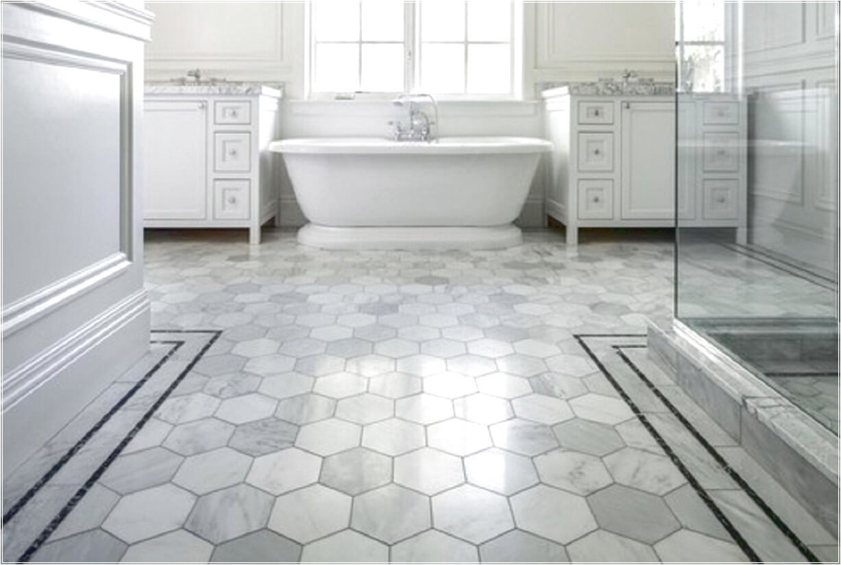 Bathroom floor tiles