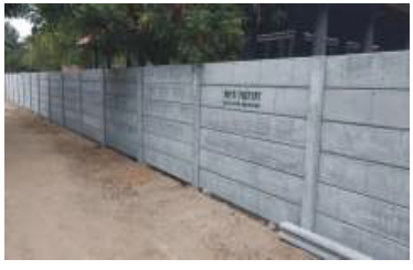 PRESTRESSED BOUNDARY WALL