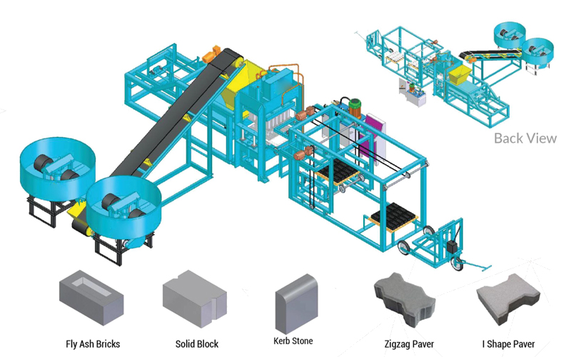 Fully Automatic Fly-Ash Blocks Making Machine