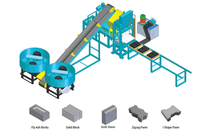 Fully Automatic Fly-Ash Bricks  Making Machine