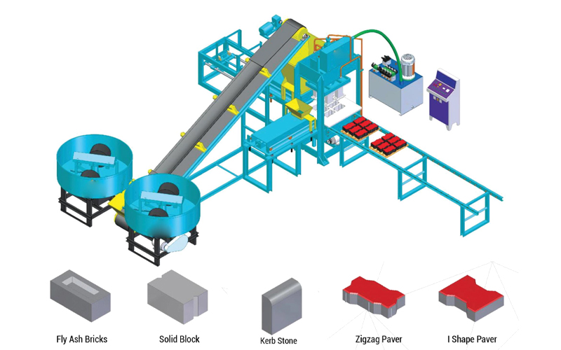 Fully Automatic Paver Block And Bricks Macking Machine