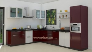 L Shaped Modular Kitchen