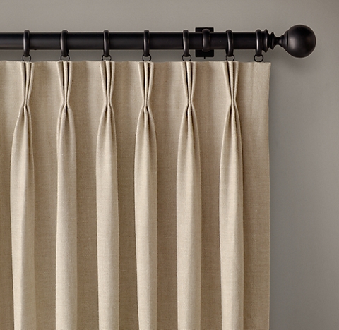 three pleat curtains