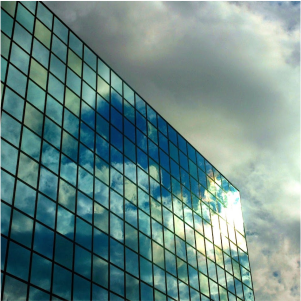 Blue Reflective Glass