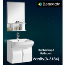 Rubber wood bathroom vanity