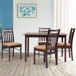 Lewis Engineerwood Dining Set 1+4-Walnut