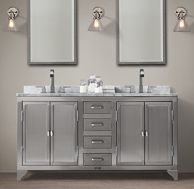 stainless steel bathroom vanity