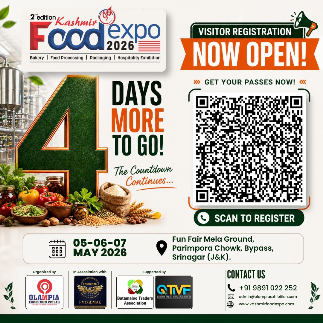 Kashmir Food Expo 2026 Srinagar | Food Industry Event