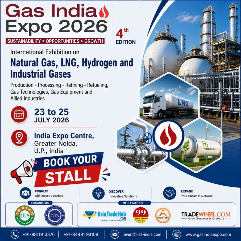 Gas India Expo 2026 | Natural Gas, LNG, Hydrogen & Industrial Gases