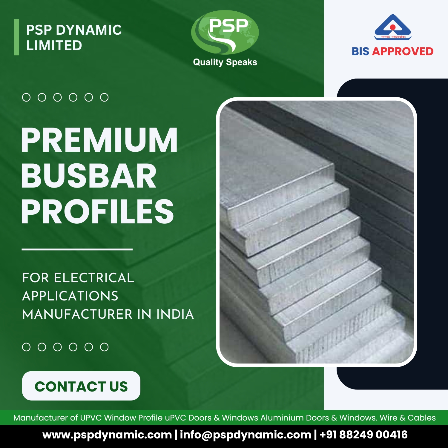 Premium Busbar Profiles for Electrical Applications Manufacturer in India