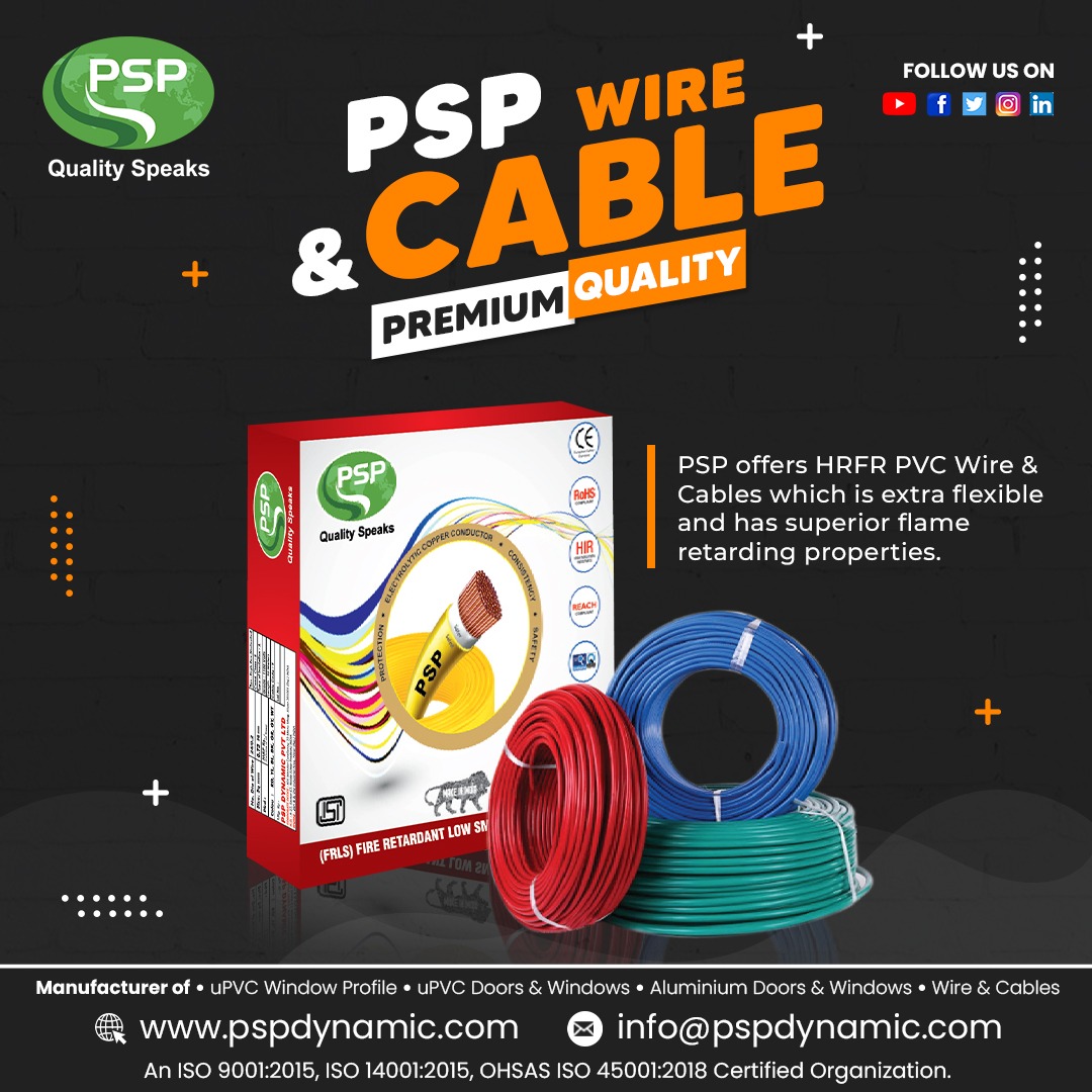 PSP Flexible Cables: Flame Retardant and Environmentally Friendly for Industrial Wiring in India