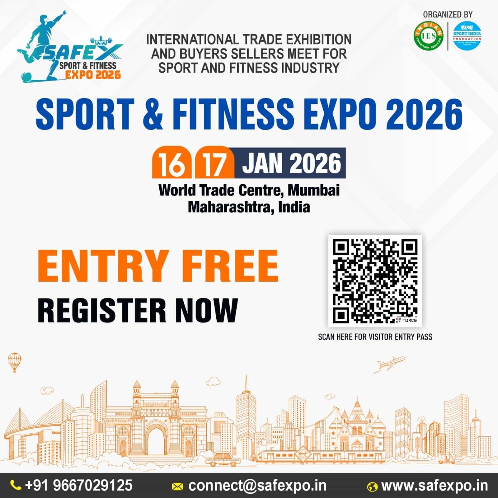 SAFEX 2026 | Sport & Fitness Expo in Mumbai | Trade4Asia Media Partner