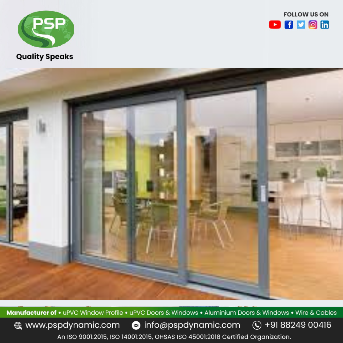 Benefits of Installing UPVC Doors and Windows | PSP Dynamic