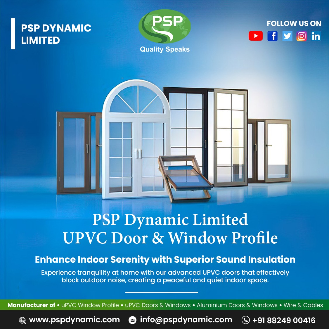 Upvc Manufacturer in India | PSP Dynamic Limited