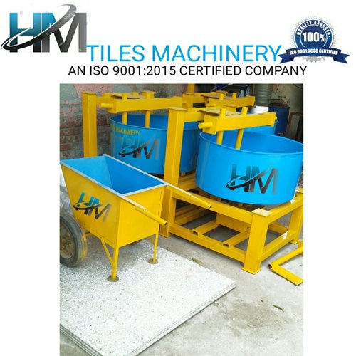 Color Pan Mixer With Hand Trolley
