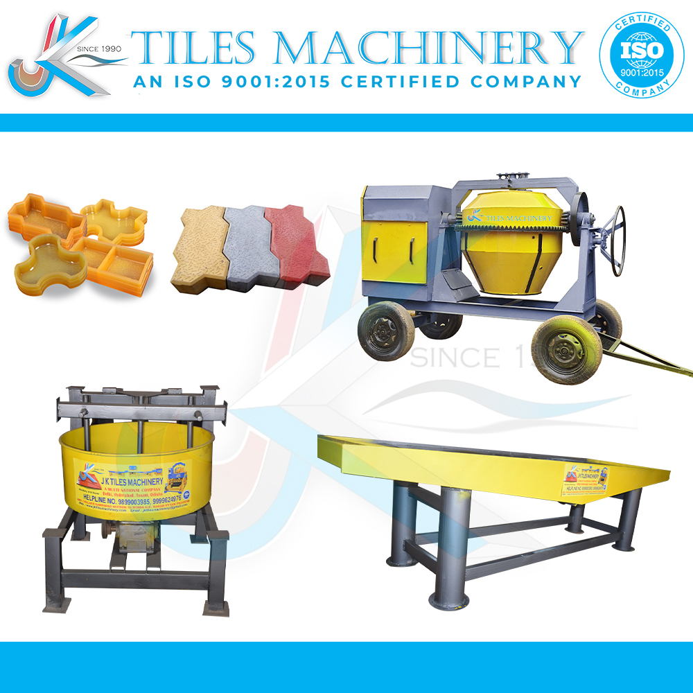 Semi Automatic Interlocking Tile Making Machine