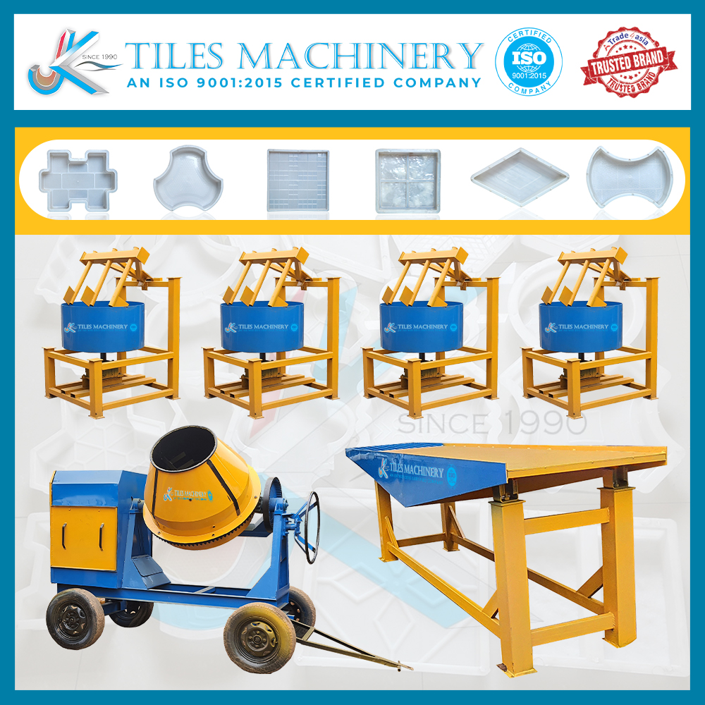 Semi Automatic Interlocking Tile Making Machine