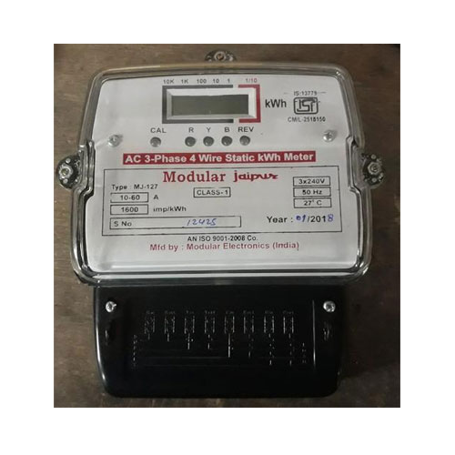Moduler Jaipur AC 3 Phase 4 Wire Static KWH LCD Sub Meter, Industrial and Laboratory