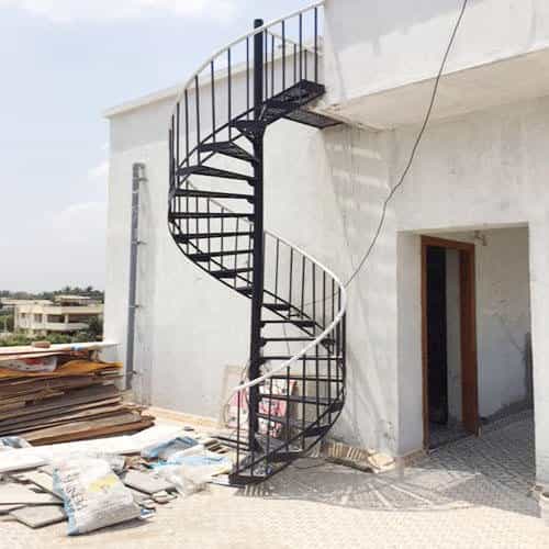 Residential Mild Steel Spiral Staircase