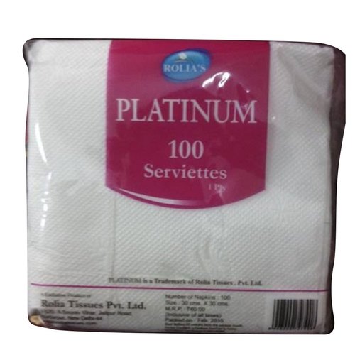 White Platinum Tissues Paper Napkin
