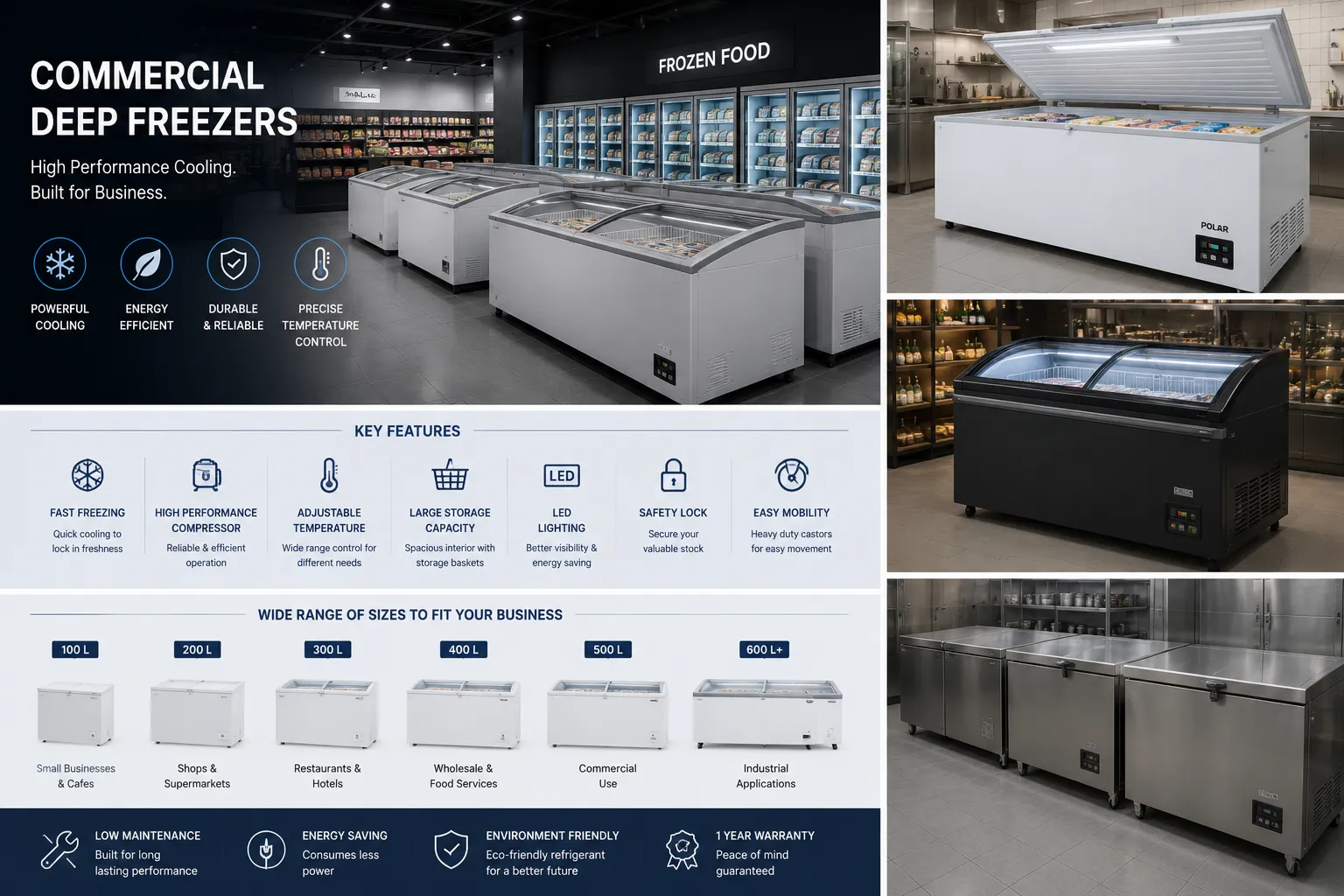 Commercial Deep Freezers