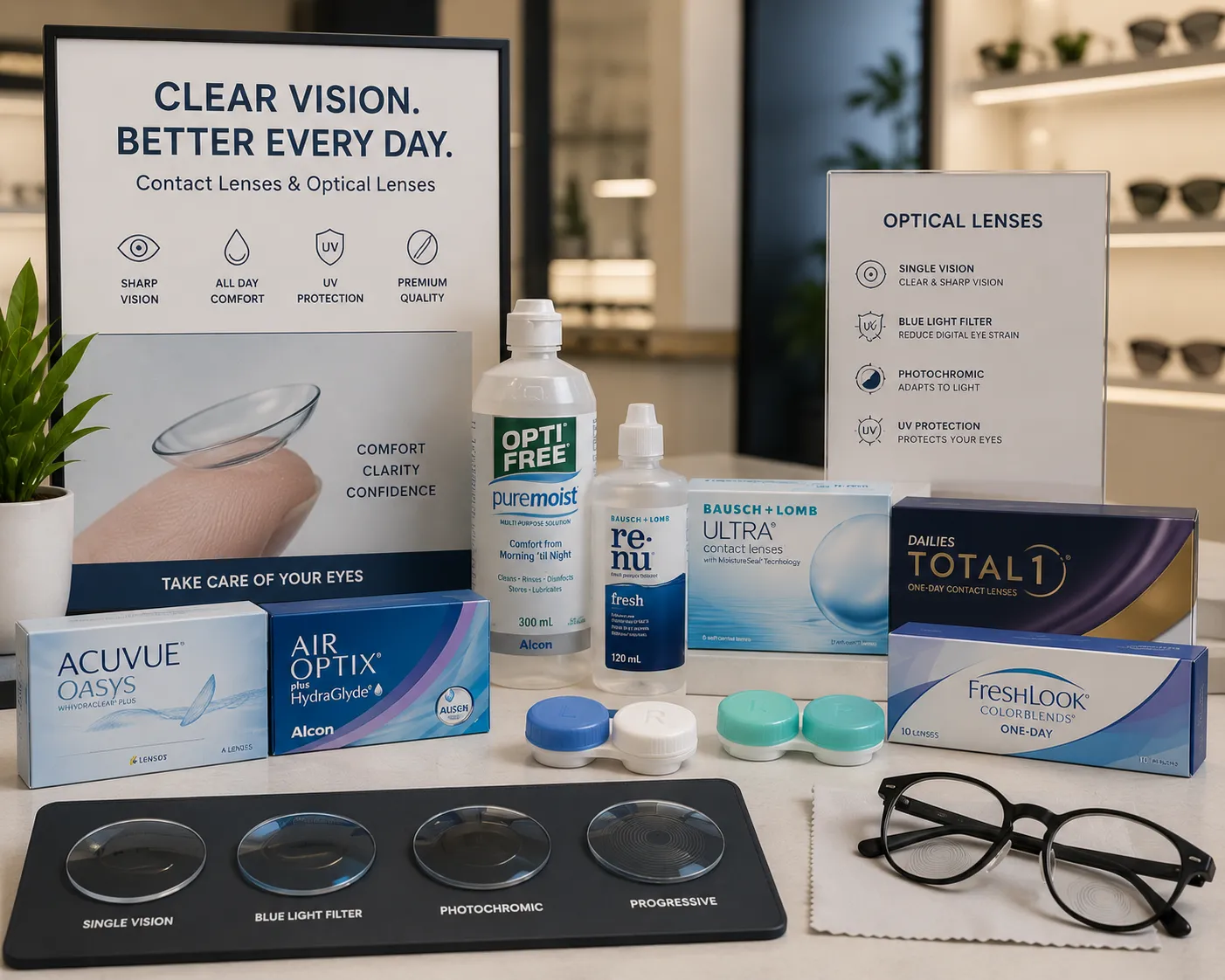 Contact Lenses & Optical Lenses