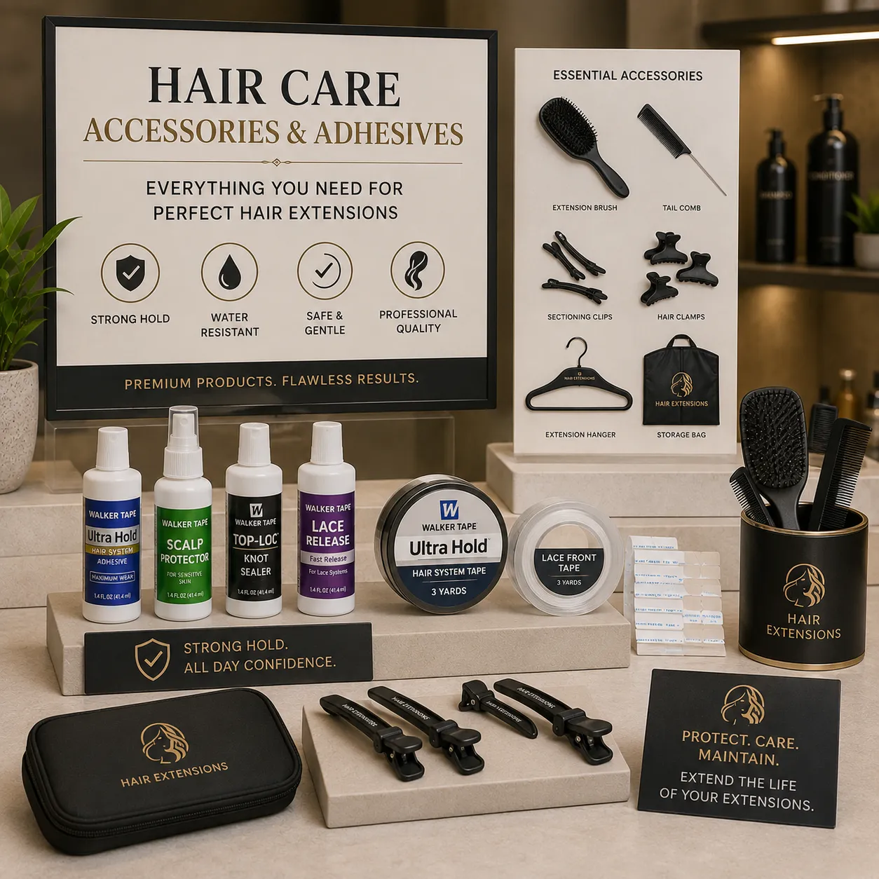 Hair Care Accessories & Adhesives