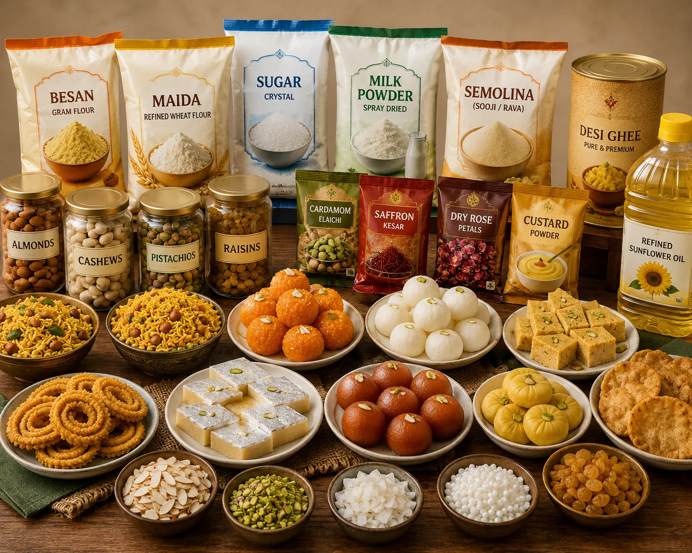 Indian Sweets & Namkeen Ingredients