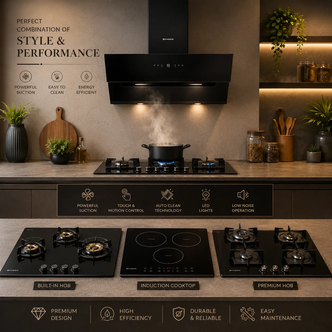 Kitchen Chimneys & Cooktops