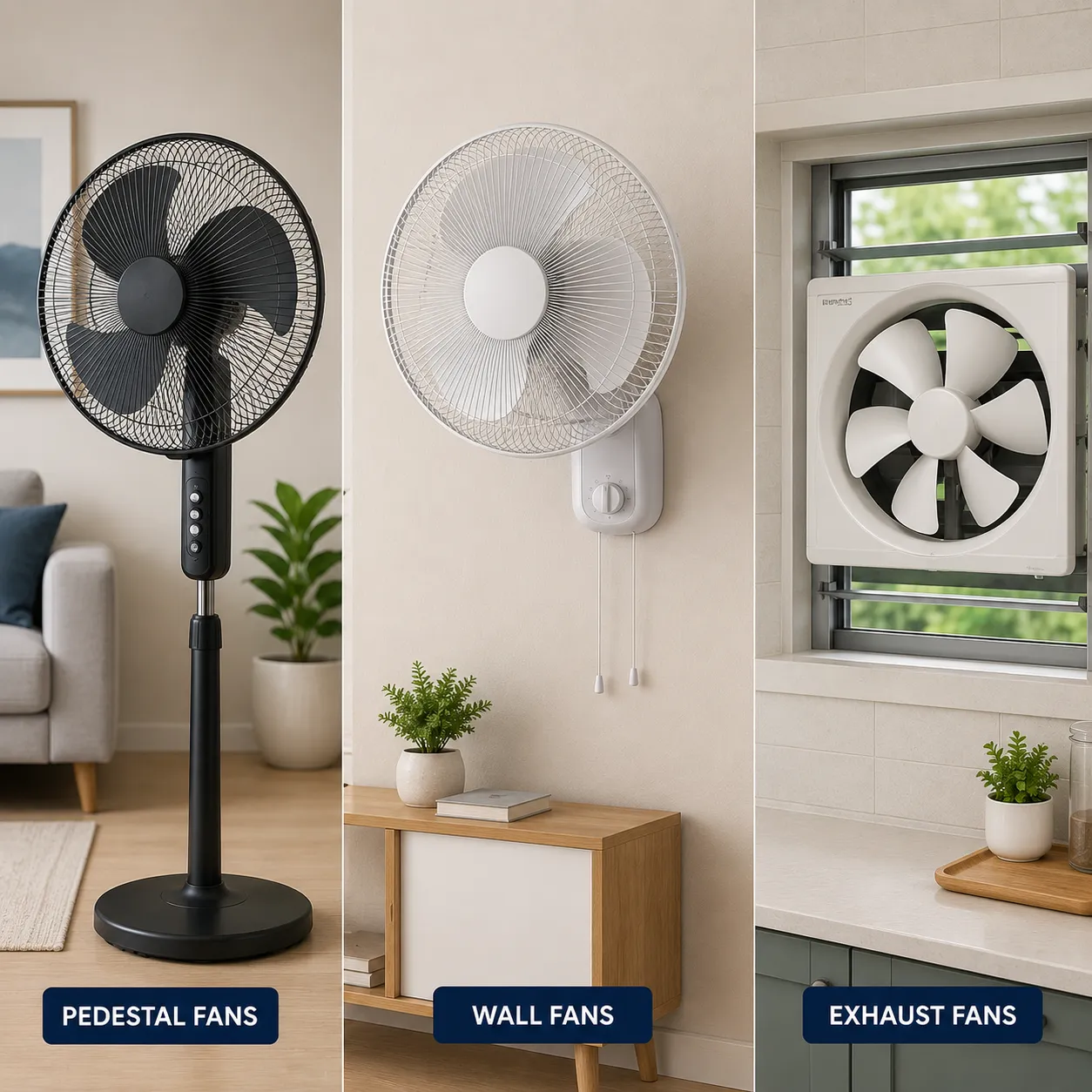 Pedestal, Wall & Exhaust Fans