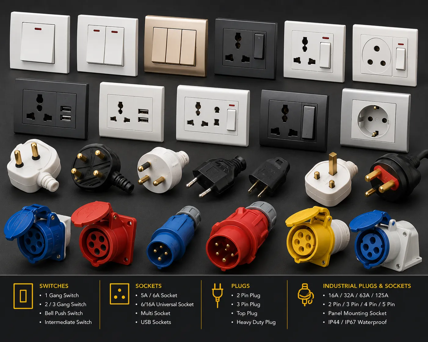 Switches, Sockets & Plugs