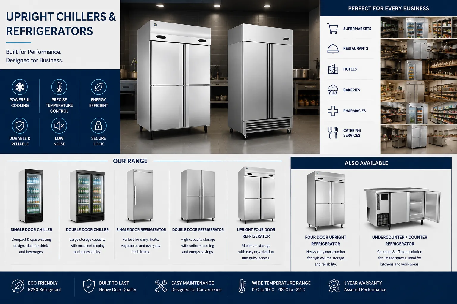 Upright Chillers & Refrigerators
